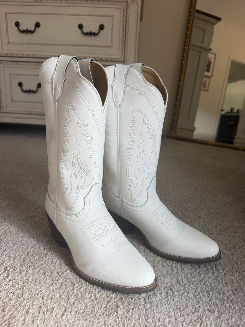 Smoky Mountain White Western Cowboy Boots